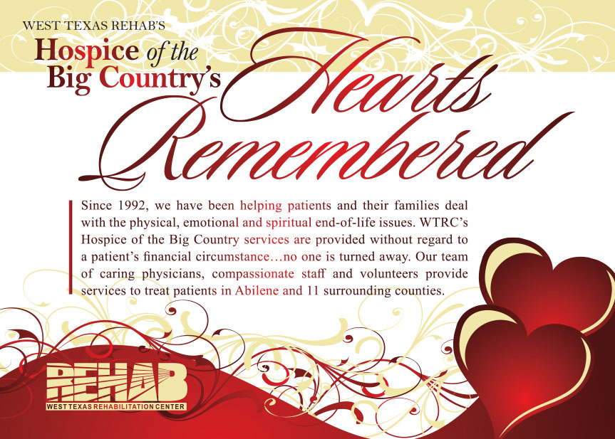 Hearts Remembered Invitation 2019 front